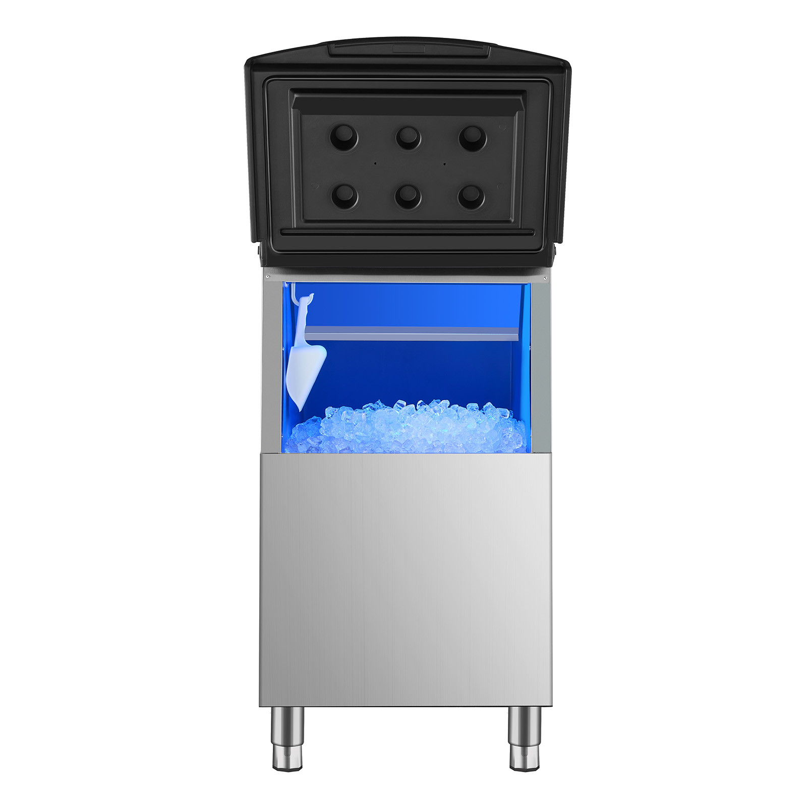 VEVOR Commercial Ice Maker Storage Bin 250lbs Capacity Stainless Steel