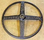 Vintage Pennzoil Cast Iron Lollipop Sign Base 20" Property Of Super Rare VHTF