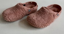 Crocs Classic Fuzz Mania Clog Faux Fur Top Pale Blush M 6  W 8