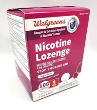 Walgreens Nicotine Lozenges 4 mg Cherry, 108 ea