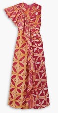 Ulla Johnson Lali Silk Maxi Dress Tigerlilly Print Ruffle Size 00 BNWT