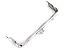 Taschenrahmen Rahmen f&uuml;r Geldb&ouml;rsen 15,5x9 cm zum Ann&auml;hen silber