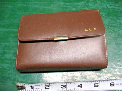 GILLETTE SAFETY RAZOR  USA  MEN'S TRAVEL  KIT  TOP GRAIN LEATHER VINTAGE AUSTRIA