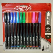 Sharpie 1802226 Felt Tip Fine Point 0.4mm Assorted Colors 12 Ct