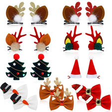 18 Pcs Christmas Hair Clips Cute Accessories Christmas Tree Reindeer Ear Hat Hai
