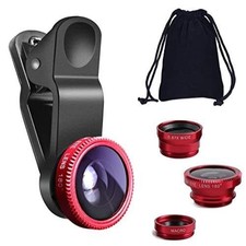 3 in 1 Cell Phone Fisheye Lens Wide Angle Camera Lens for Iphone Android