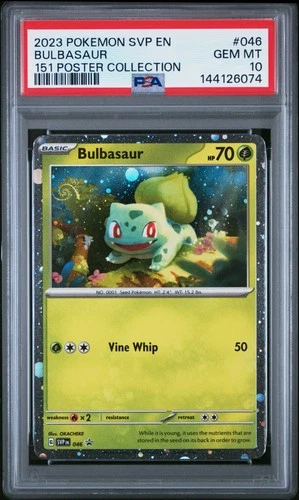 2023 POKEMON SVP EN-SV PROMO 151 POSTER COLLECTION #046 BULBASAUR PSA 10