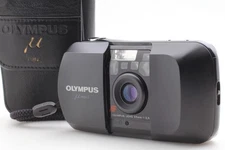 [N MINT+++ w/ Case] Olympus μ mju Black AF Point & Shoot 35mm Film Camera JAPAN