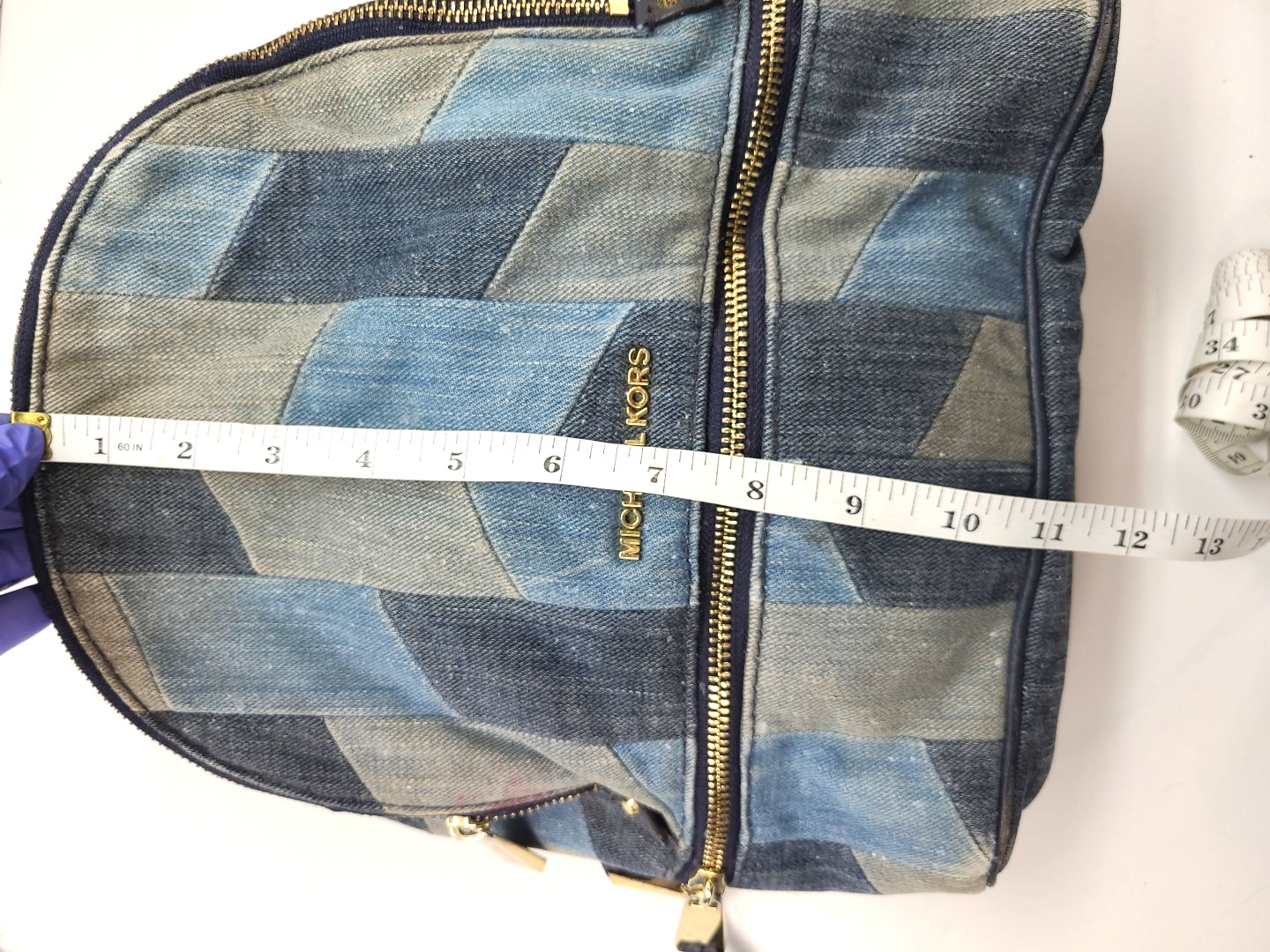 Michael Kors Rhea Small Patchwork Denim Backpack … - image 9