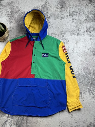 Polo Ralph Lauren RLP67 Saranac Lake Hoodie Colorblock Men’s L Coat Light Jacket - Picture 3 of 20