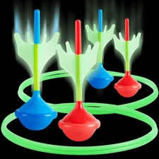 	JOYIN Lawn Darts Game Set for Kids and Adults - Glow in The Dark Outdoor Lawn	