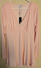 Fashion Nova Women's Pink Empire Babydoll Short Dress Lined Top Fairycore 