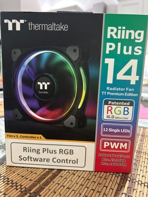 Thermaltake CL-F056-PL14SW-A Riing Plus 14 LED RGB Radiator Fan TT Premium