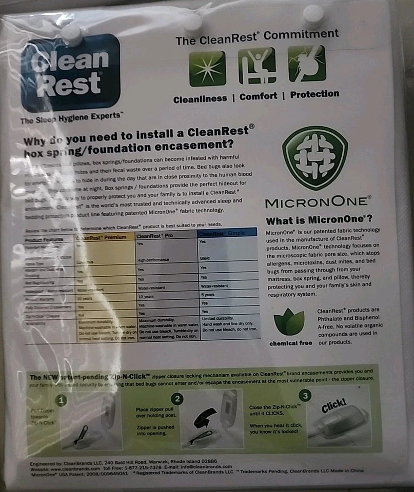 (Juego DOBLE) CLEAN REST PRO Colchón con Cremallera y Carcasa BOX SPRING Foto 4 de 4