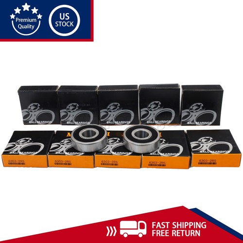10x passend für Timken 6303-2RS 17x47x14 mm Doppel Gummidichtung Kugellager 6303RS - Bild 4 von 10