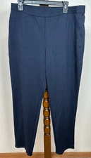J. Jill Ponte Pants Women’s L Navy Blue Slim Leg Stretch Pull On Comfort