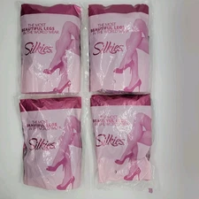  Silkies Queen/X-Large Jet Black Control Top Pantyhose/ Tights (070508) $3 each