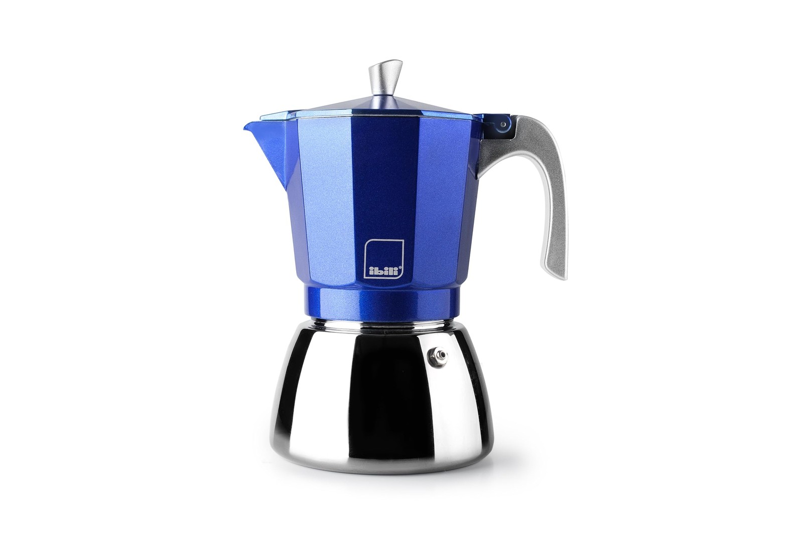 IBILI - Macchina per caff espresso Elba Blue, 3 tazze, 150 ml, alluminio pr Dnqa