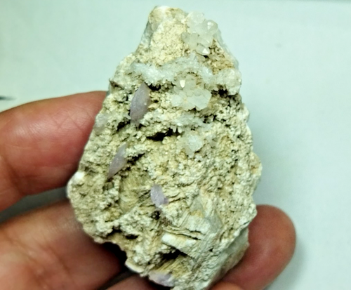 Pink Apatite Combine With Quartz On A Feldspar Matrix from Skardu,Pakistan. - Picture 9 of 13