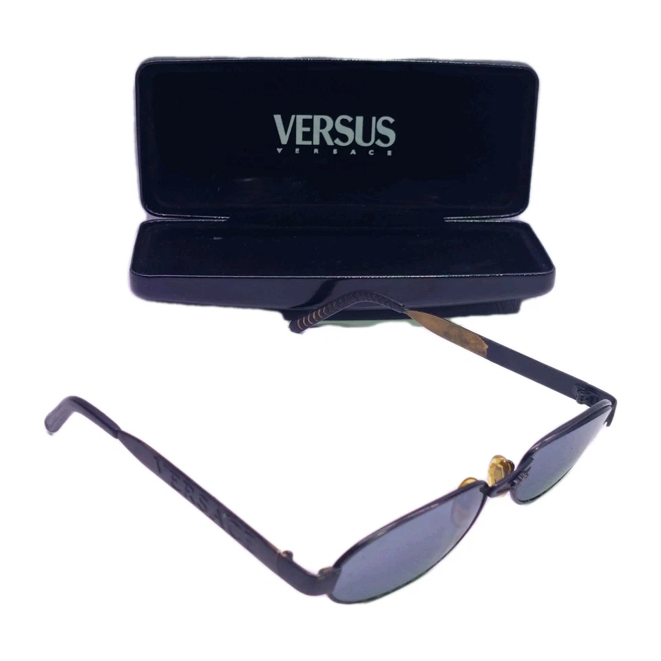 Vintage VERSUS Versace Sunglasses Metal Frame Black - Image 4 of 4