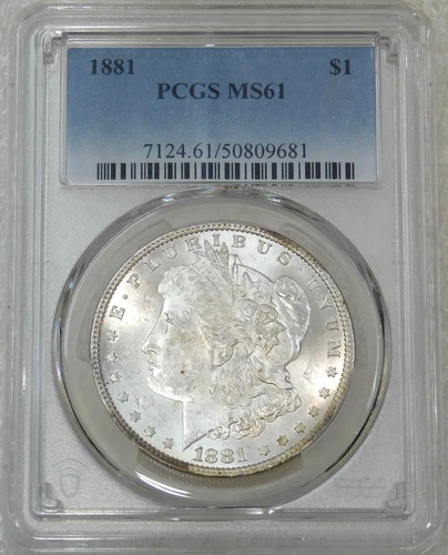 1881 P Morgan Silver Dollar PCGS MS61 Frosty Just Graded New Holder #R264A