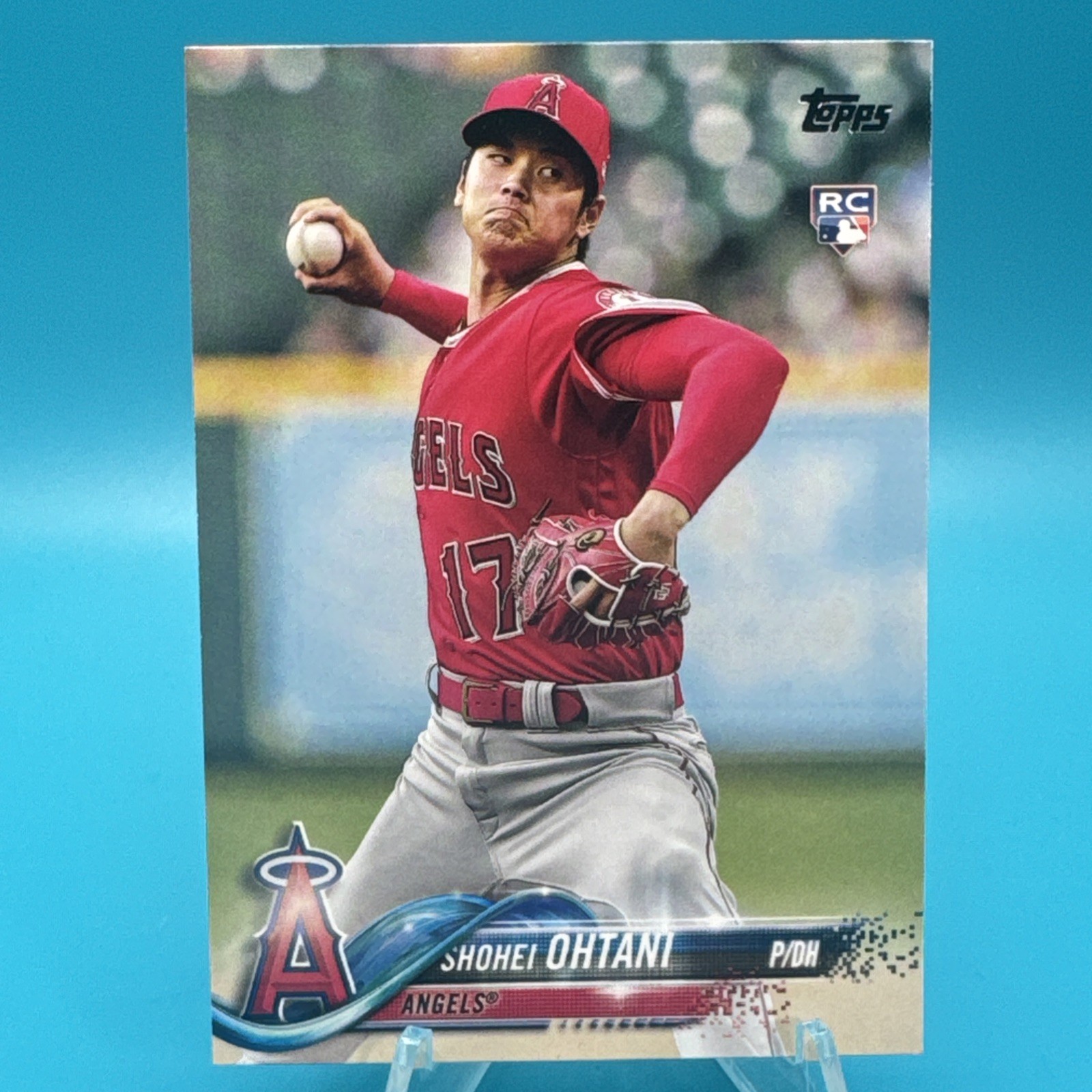2018 Topps Update Series - Shohei Ohtani #US1 Pitching, Red Jersey (RC)