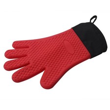 Silicone Heat Resistant Oven BBQ Cooking Kitchen Protective Grip Glove Mitt UK