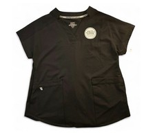 ClimateRight Cuddl Duds Womens Scrub Top Silver Ion 6 Pockets XS/S Uniform NWT