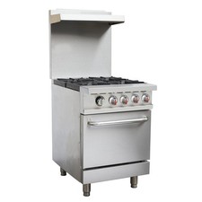 Range Oven 4Burner Splashback Kitchen Cooking Commercial Catering Infernus IN...
