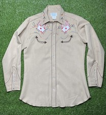 VTG Rare H Bar C California Ranchwear Royal Flush Western Pearl Snap Rockabilly