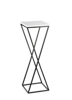 Howhomely BlumenstäNder 70Cm Schwarz Weiß Mdf-Platte Metall PflanzenstäNder Deko