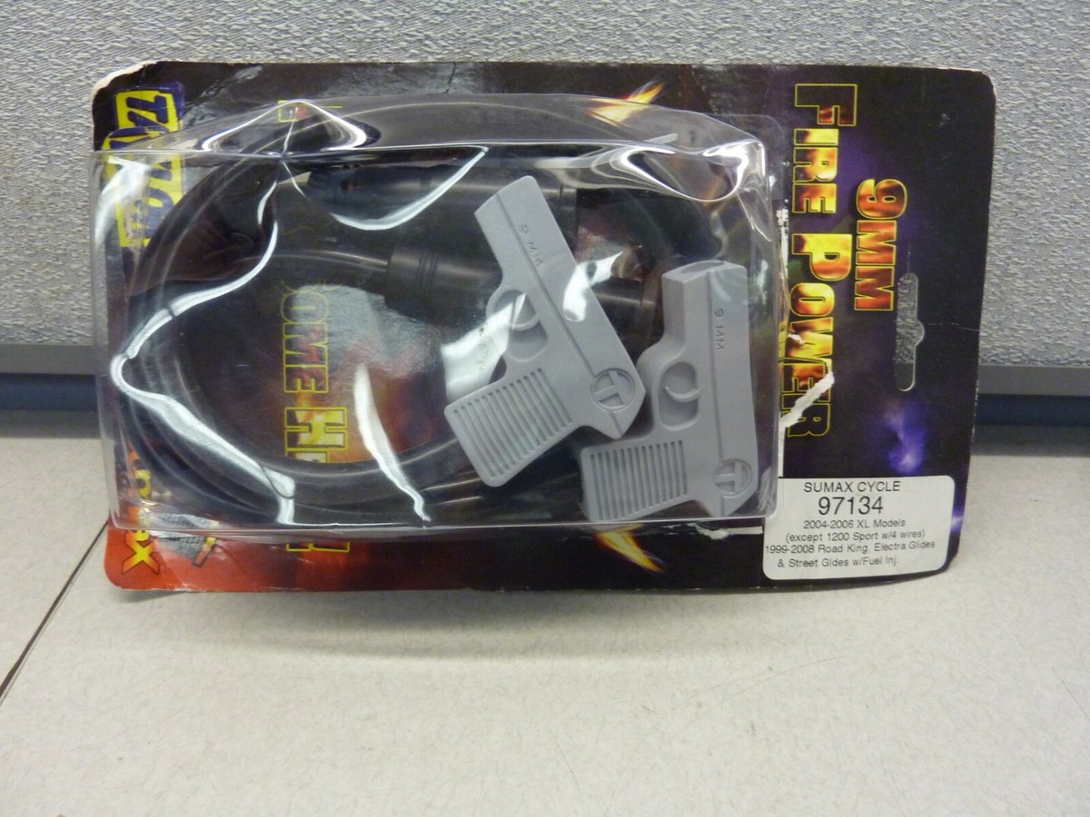 SUMAX CYCLE 97134 BLK 9MM ELECTRICAL PLUG WIRES 04-06 XL
