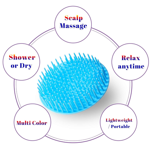 4Pack Hair Scalp Exfoliator Brush Dandruff Cleaning Brush, Flexible Scalp Massag - Bild 2 von 12