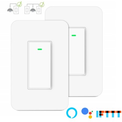 Smart Light Switch 3 Way, WiFi Light Switch Single Pole or 3-Way Switch Alexa