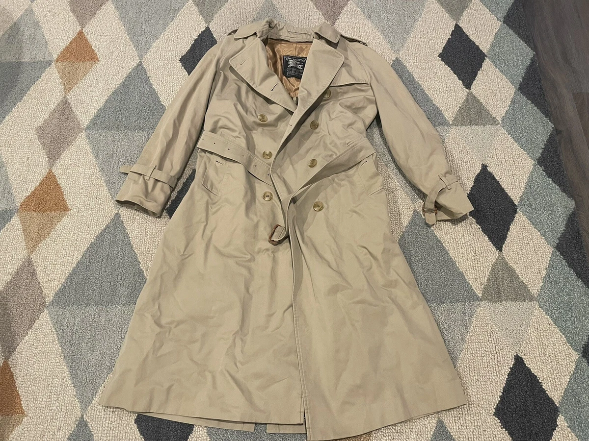 VINTAGE BURBERRY TRENCH COAT WITH REMOVABLE WOOL LINING