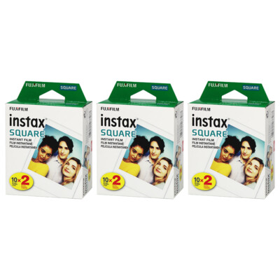 Fujifilm INSTAX SQUARE Fuji Instant Film 60 Photo Exposure Sheets