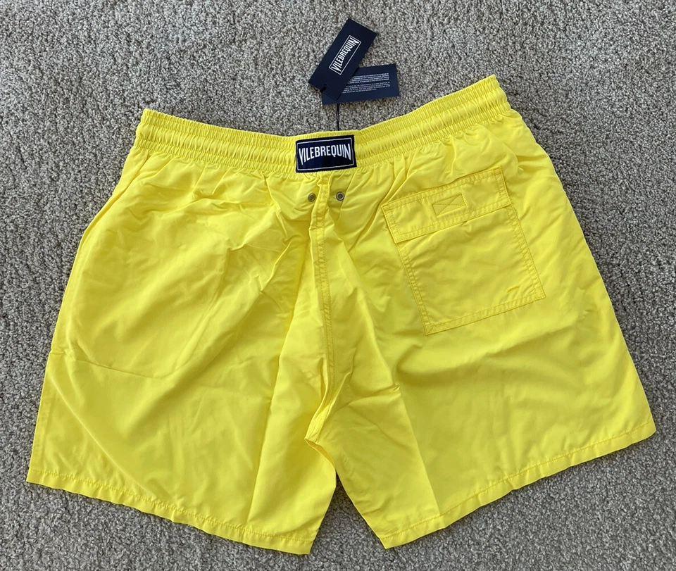 New Vilebrequin MOOREA WATER-REACTIVE SAND Swim Trunks- 2XL MEN- YELLOW - XXL - Image 2 of 4