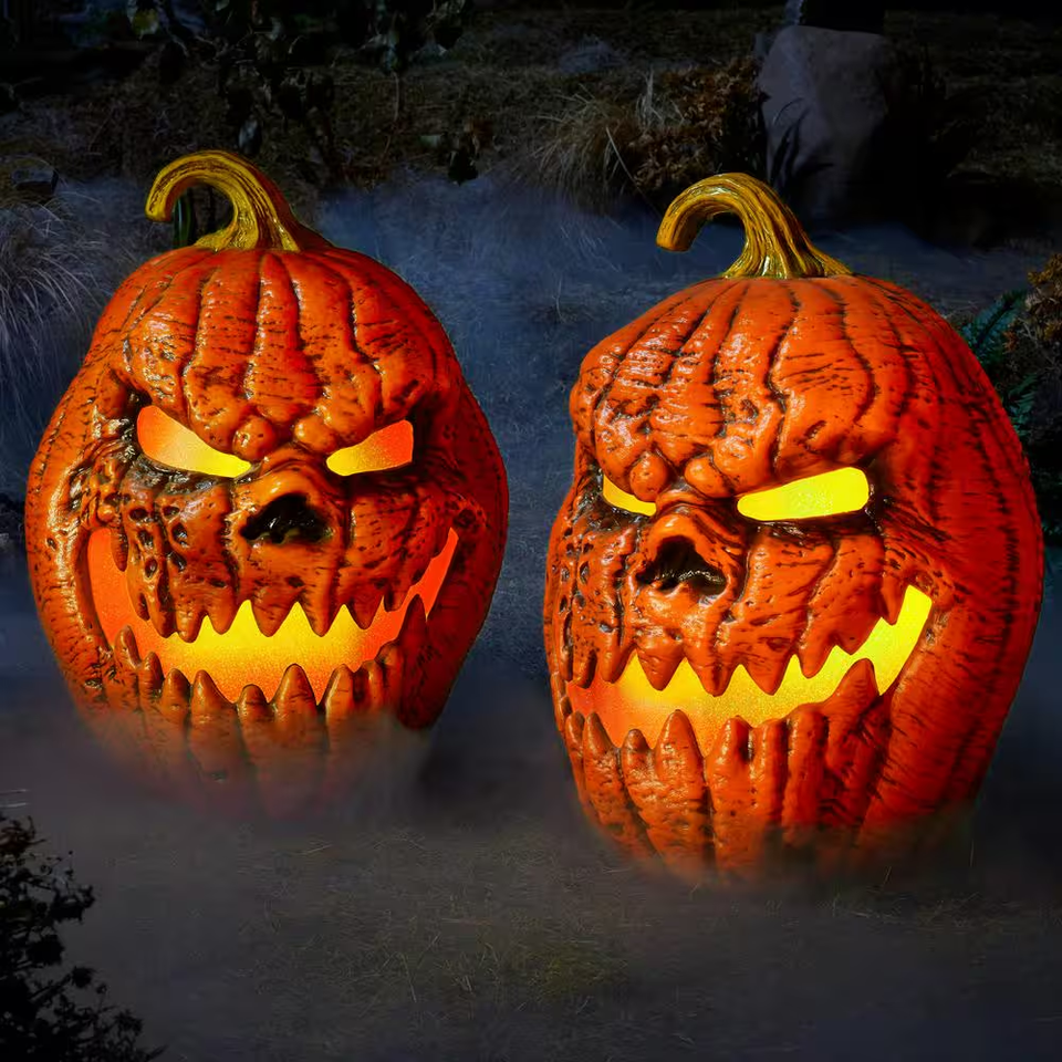 Halloween Decoration 2 Pack 21 in Grimacing JackOLantern eBay