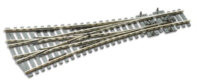 PECO SL-E99 Weiche Dreiwege Mittlerer Radius Code 100 Spur H0 Analog DC Schwarz