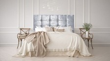 Crystal Cube Crushed velvet 24" headboard |3FT-4FT-4FT6"-5FT-6FT