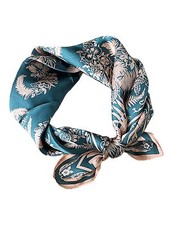 100 Mulberry Silk Neck Scarf 21"x21" Small Square Scarf for Women Men Stylish