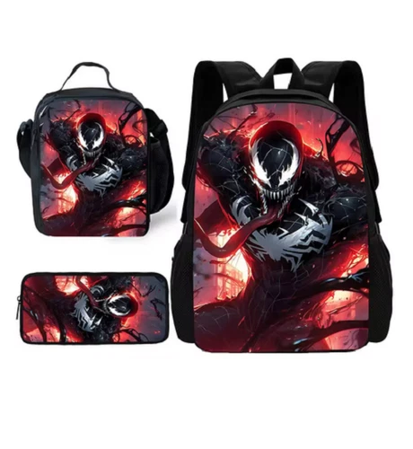 Kids Marvel Venom School Backpack Bags Insulated Lunch Bag Pencil Case Set Gift* - Picture 14 of 31