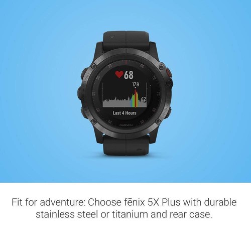 Garmin Fenix 5X Plus 51mm Black Case and Black Band GPS Watch - 010-01989-00 - Picture 3 of 5