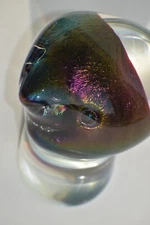 David Hopper Encased Dichroic Glass Sculpture Teaman 1 Art Studio Iridescent