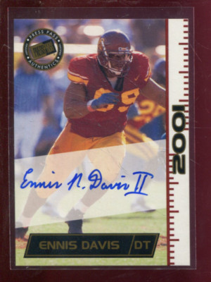 Y8596 - 2001 Press Pass Autogramme #10 Ennis Davis Auto - Nm-Mt