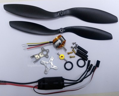 160mm Prop 064K: 1 set 130 Brushed Motor FW:200g for DIY airplane /& 15A ESC