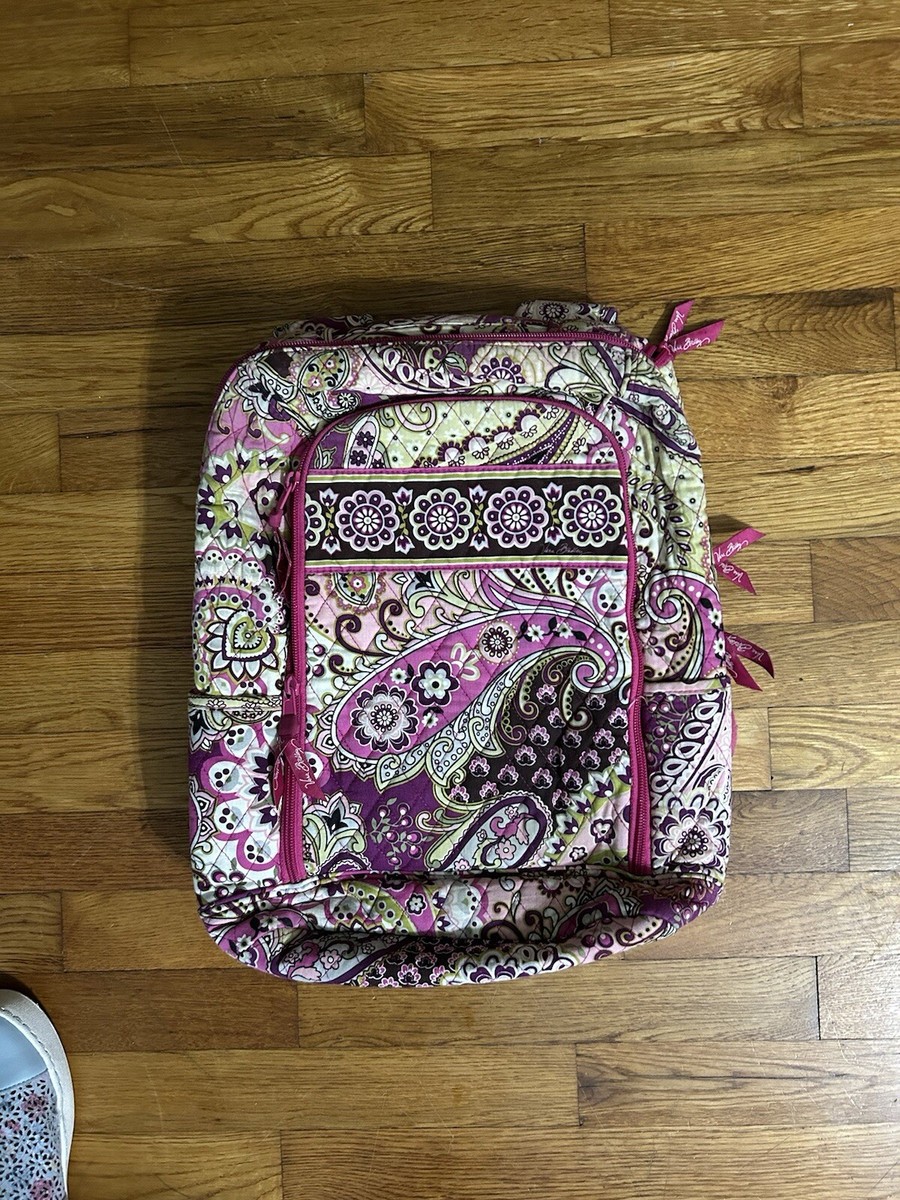 Vera Bradley Campus Backpack Paisley Jamboree on Black  display picture 1