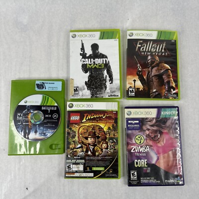 Lot Of 5 Xbox 360 Video Games READ Call of Duty MW3 Fallout Battlefield ZUMBA