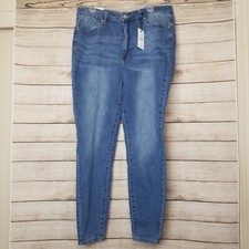 Forever 21 Women's Size 16 Blue Denim High Rise Skinny Fit Skinny Leg NWT