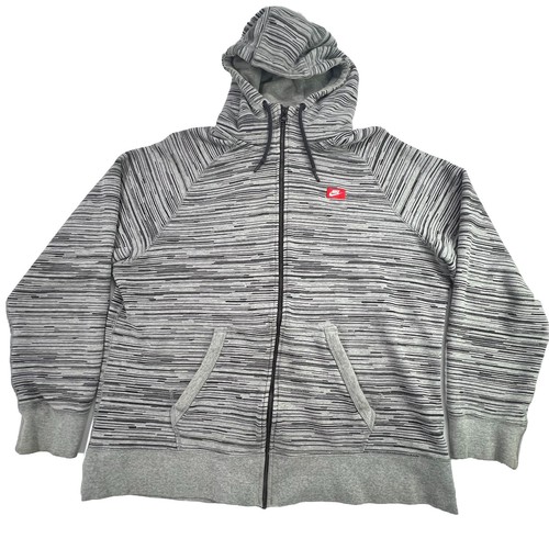 Nike Hoodie Mens XXL Black Speed Stripe Swoosh Pullover